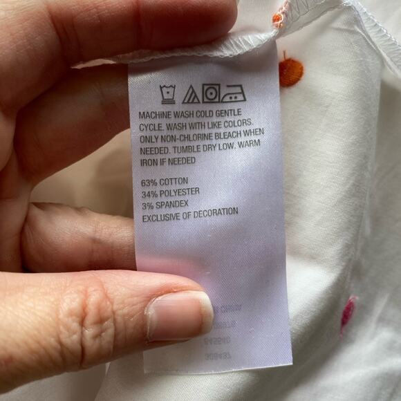 Lemon Way NWOT Retro Versatile Artsy Embroidered Dot Poplin Button Down Shirt 3X - Picture 8 of 8